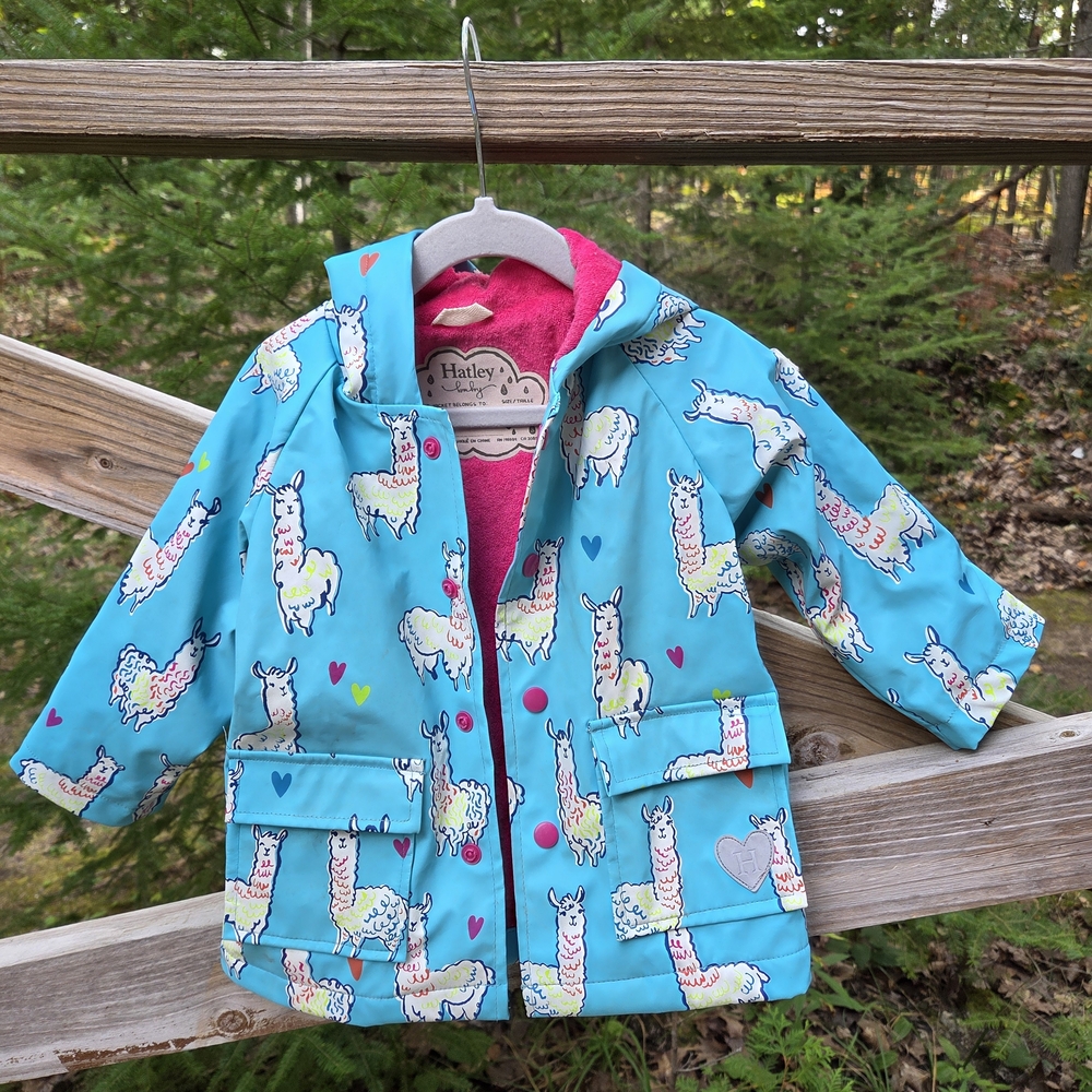 Hatley Kids Llama Print Blue Jacket